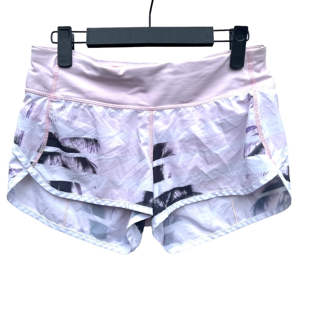 Lululemon Speed shorts size 4 pink white sunset stripe quartz - Picture 4 of 6